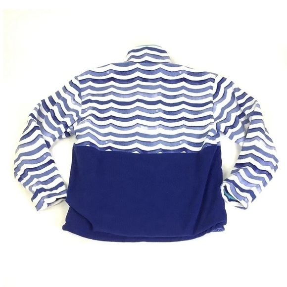 Chubbies Mens Sz M Reversible Fleece Windbreaker Pullover Blue Striped Nylon - Picture 9 of 10